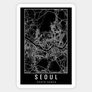 Seoul South Korea Minimalist Map Magnet